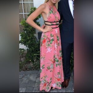 Express Floral Cut out Maxi Dress
